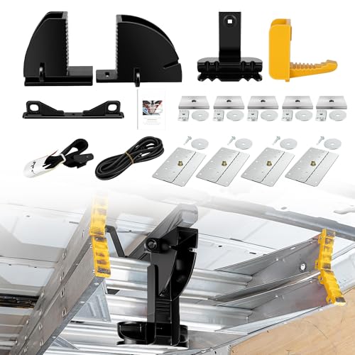 Van Interior Ladder Storage System Utilizes Overhead and Interior Sidewall Space Alloy Steel Material Includes System and Mounting Kit; Ladder Rack for Van Trailers or Truck Caps