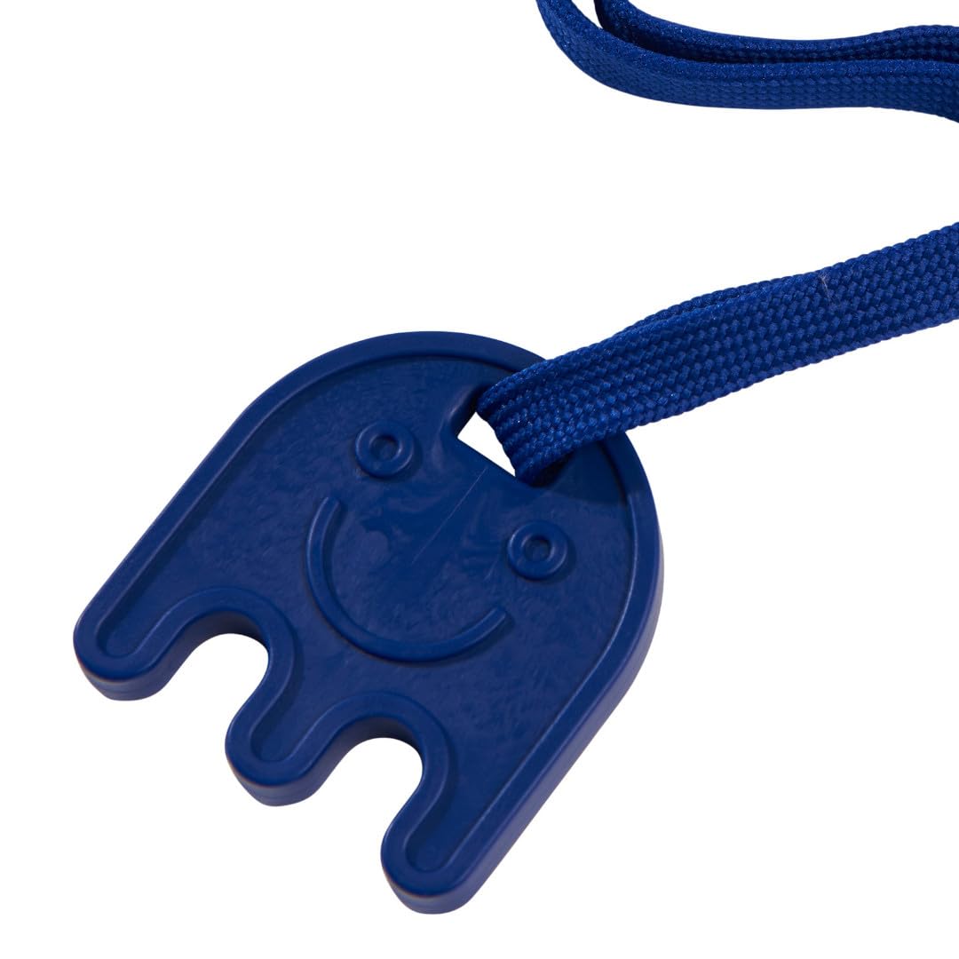 Sensory Direct Chewbuddy Tuff Ghost & Lanyard - Pack of 1, Sensory Toy for a Fidget, Chew or Teething Aid | for Kids, Adults, Autism, ADHD, ASD, SPD, Oral Motor or Anxiety Needs | Navy TUFF