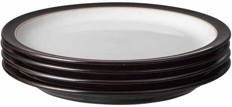 Denby Elements 406042105 Black 4-Piece Dinner Plate Set