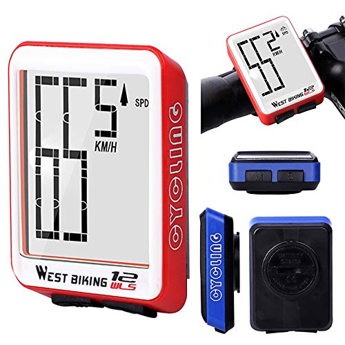 Ordinateur vélo sans fil AKT avec grand écran étanche et rétroéclairé