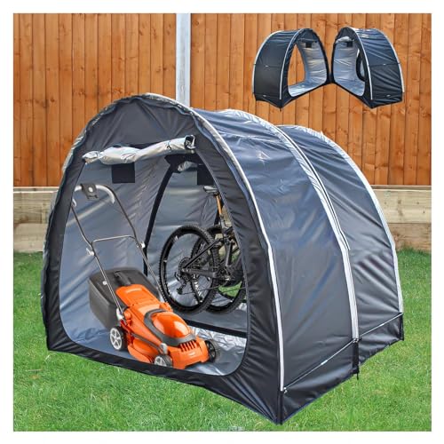 Box Biciclette Può Essere Giuntato Garage Moto per Esterno con Tessuto Oxford 210D PU4000 Impermeabile Capanno Attrezzi Da Giardino Capanno Attrezzi Da Giardino,Black