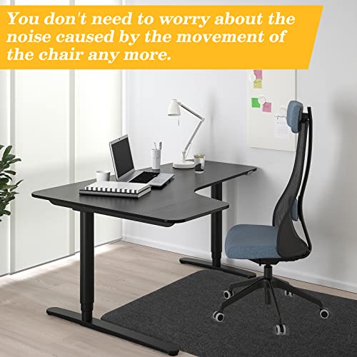 Chair Mat For Hardwood Floor, Multi-Purpose Rug For Hard Floor, Non-Slip And Noise Reduction Mat, 55X35 Inch Rolled Packing (Light Gray) #TOP5