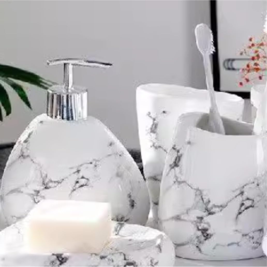 Badezimmer Set 5 Stück Bad Zubehör Set Badezimmer Keramik Dekoration Organizer
