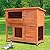 BUNNY BUSINESS 4ft 2-Tier Double Decker Rabbit/Guinea Pig Hutch Hutches with Sliding Trays & Ramp