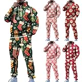 Matériau : fabriqué à partir d'un mélange de coton et de polyester de qualité supérieure, ce survêtement de Noël offre une douceur exceptionnelle et une élasticité confortable. Le tissu respirant offre un confort optimal pour un port tout au long de la journée.