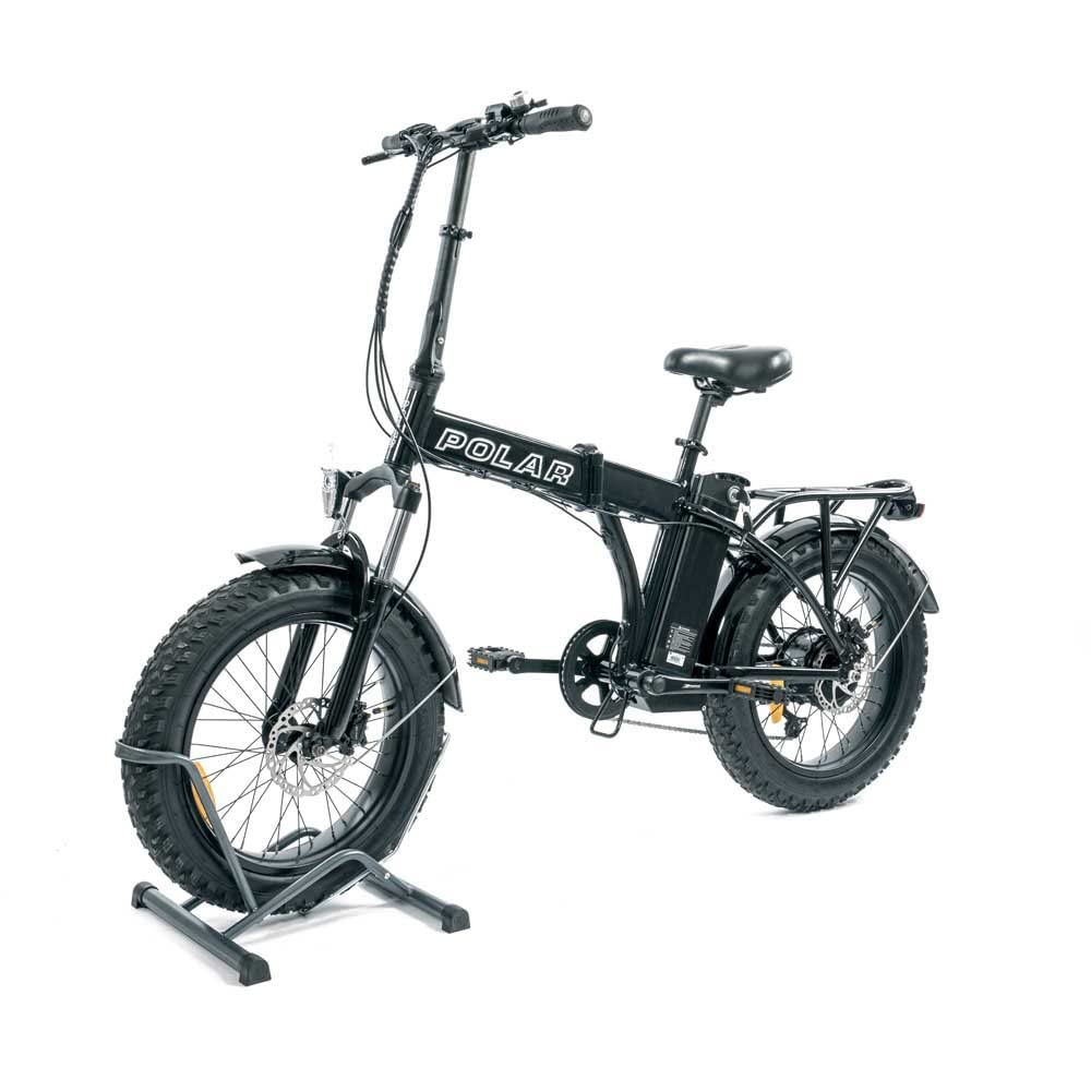 Officine Parolin Cavalletto STABILUS Mini | Cavalletto per Bici 20"-24" | MTB Junior Fat Bike Pieghevole | Solo Pneumatico | Acciaio S235 | 2.5 kg