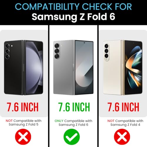 Image of MILLION CASES Intelligent View Side Window Flip Case for Samsung Galaxy Z Fold6, Galaxy Z Fold6 Back Cover Case(2024) - Leather | Midnight Black