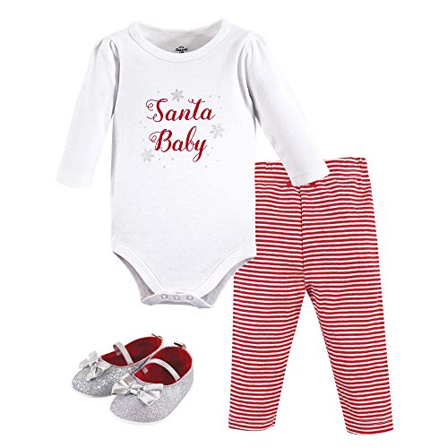 Image of Little Treasure Unisex Baby Cotton Bodysuit, Pant and Shoe Set