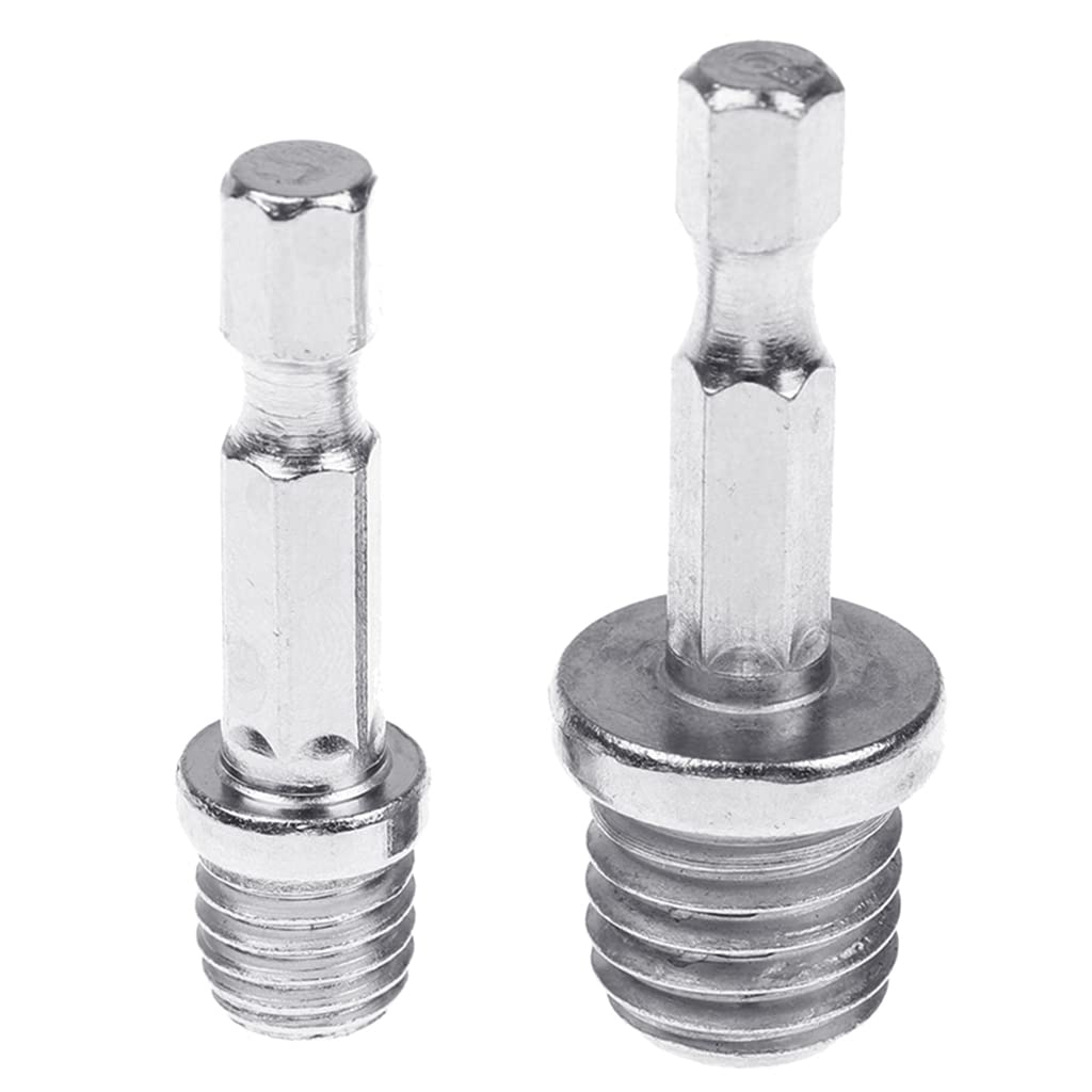 2Pcs/set Hexagonal Drill Adapter M10+M14 Wood Splitting Tools Electric Wrench Adapter Sets Drill Chuck Hex Shank Converter