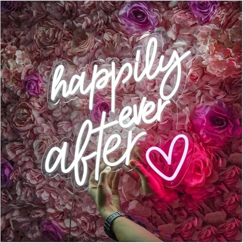 Enseigne lumineuse Happy Ever After rose pour insuffler de la magie et de la romance