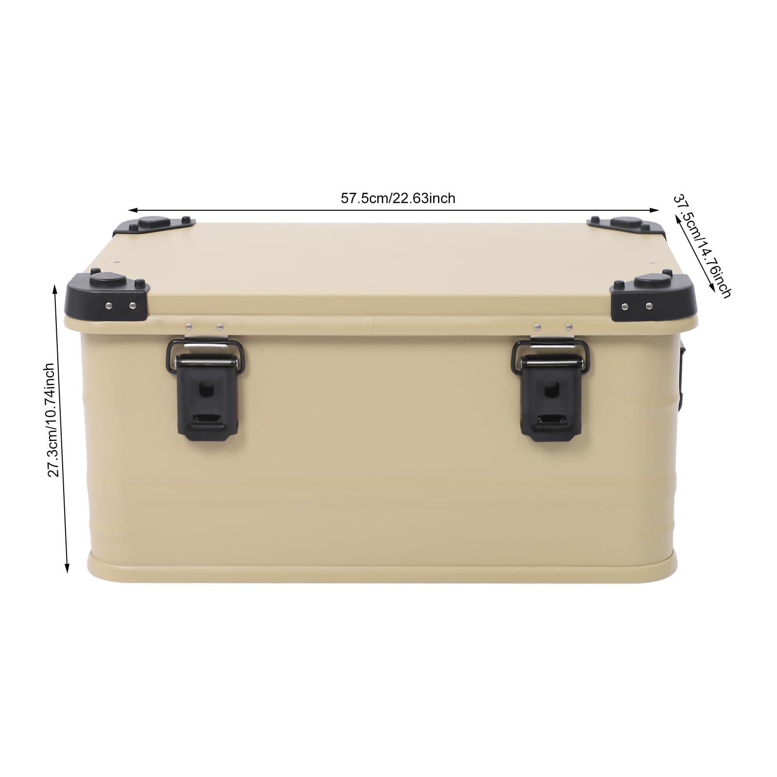 Aluminiowe pudełko 50 l z pokrywką, aluminiowe pudełko do przechowywania