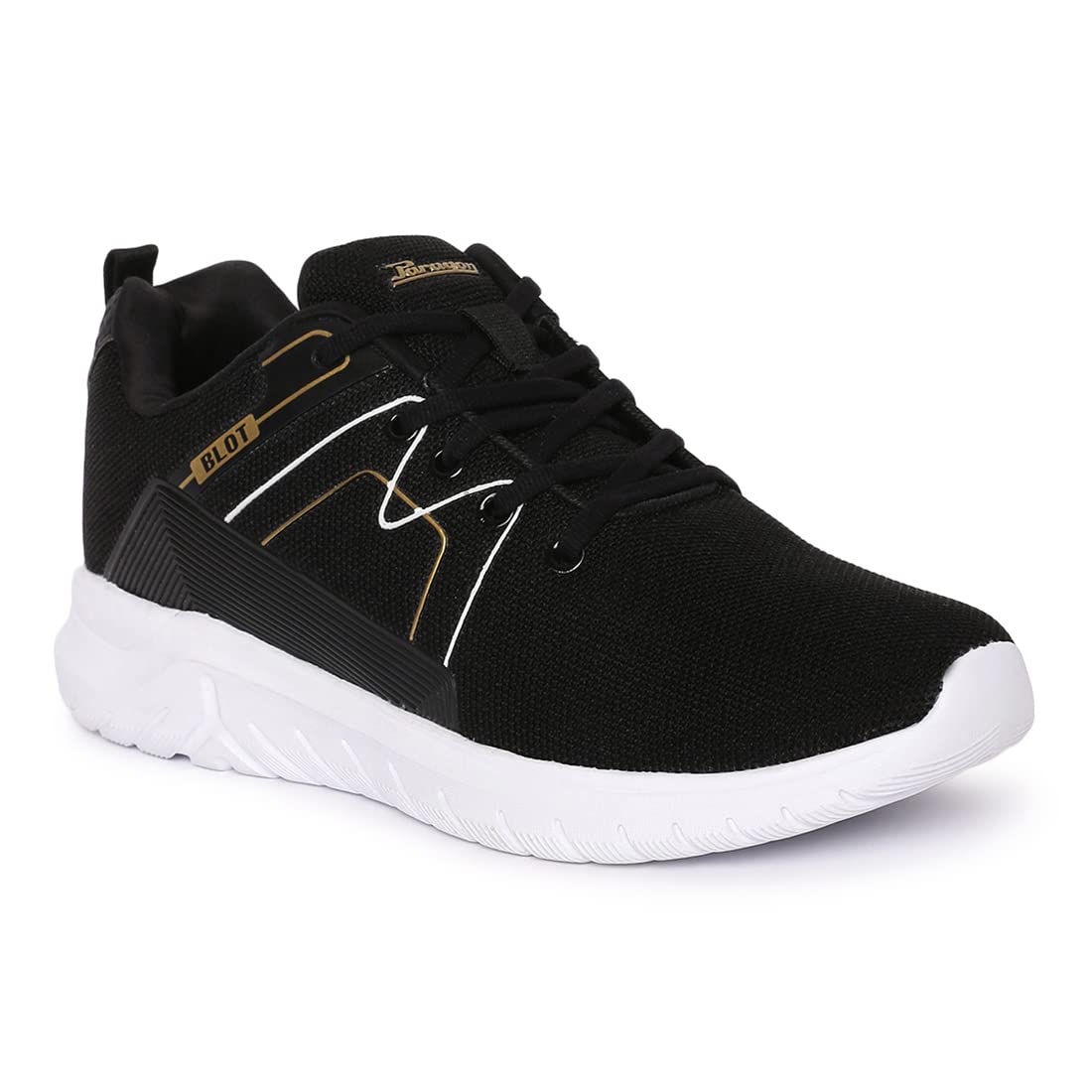 PARAGON K1208G Mens Black Sports Shoes | Stylish Design, Comfortable Cushioned Insole, Lace up and Sturdy Grip | Ideal for Daily Runs, Walking, Gym and Sports (B0B28BHJW3) Amazon Price History, Amazon Price Tracker