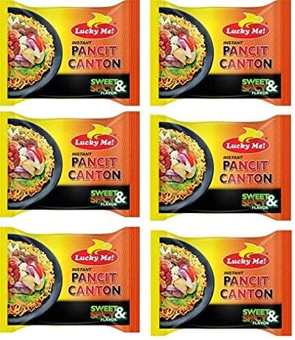 LUCKY ME Pancit Canton Sweet and Spicy Flavor, 6 Packs