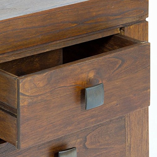 Mesita de Noche Madera de mindi (55 x 38 x 54 cm) - Colección Nogal by Craftenwood