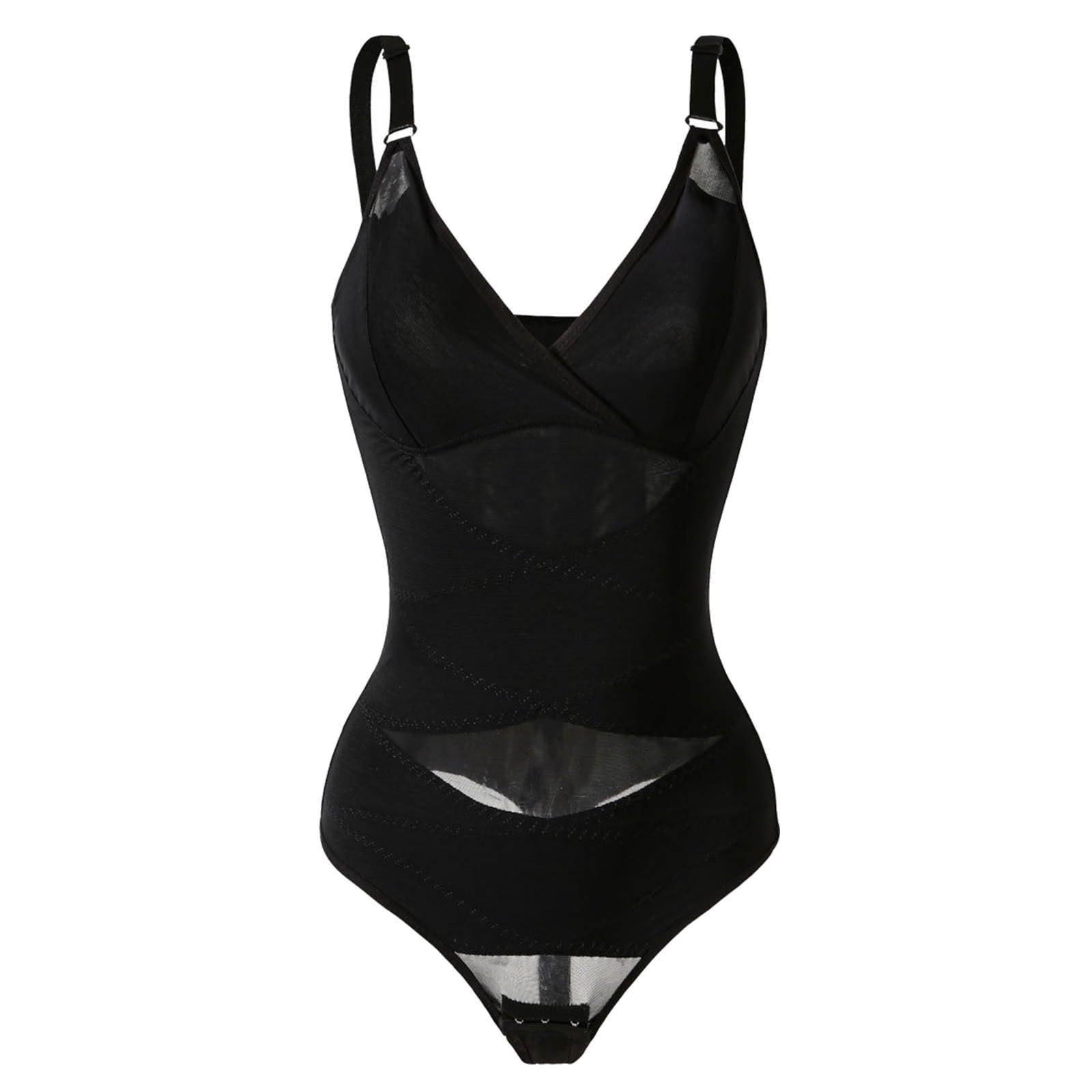 Genérico Faja Moldeadora para Mujer Body con Escote en V Corporal sin realza Figura cómoda elástica Adelgazante Ideal Uso Diario