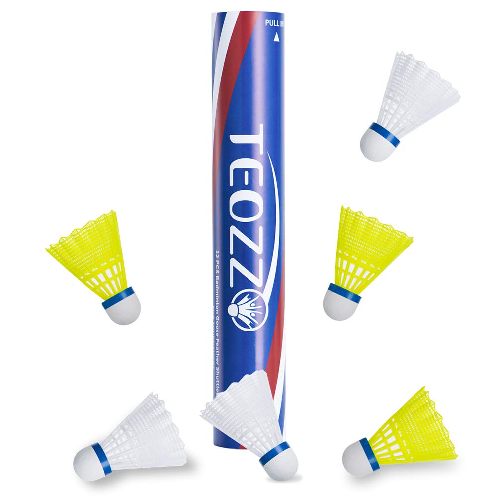 Nylon Badminton Shuttle Pack of 12, Stable and Sturdy High Speed Badminton Shuttles, Training Shuttlecock for Indoor and Outdoor Sports