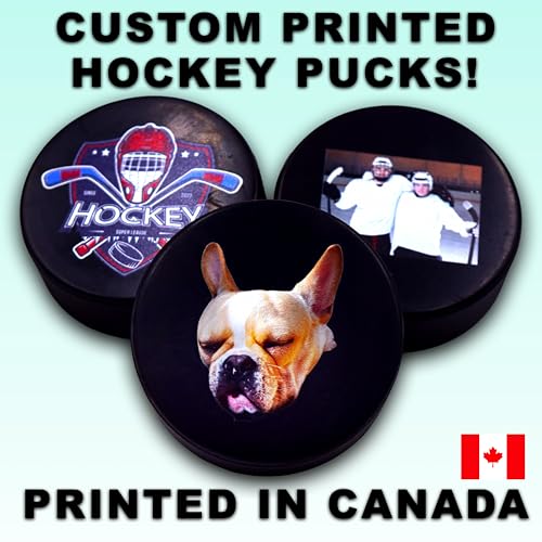 EVERYSWING GOLF Custom Hockey Pucks - Personalized Logo Hockey Pucks, Custom Ice Hockey Pucks Printed in Canada, Quick Turnaround - 1, 12, 25, 100 Packs Available