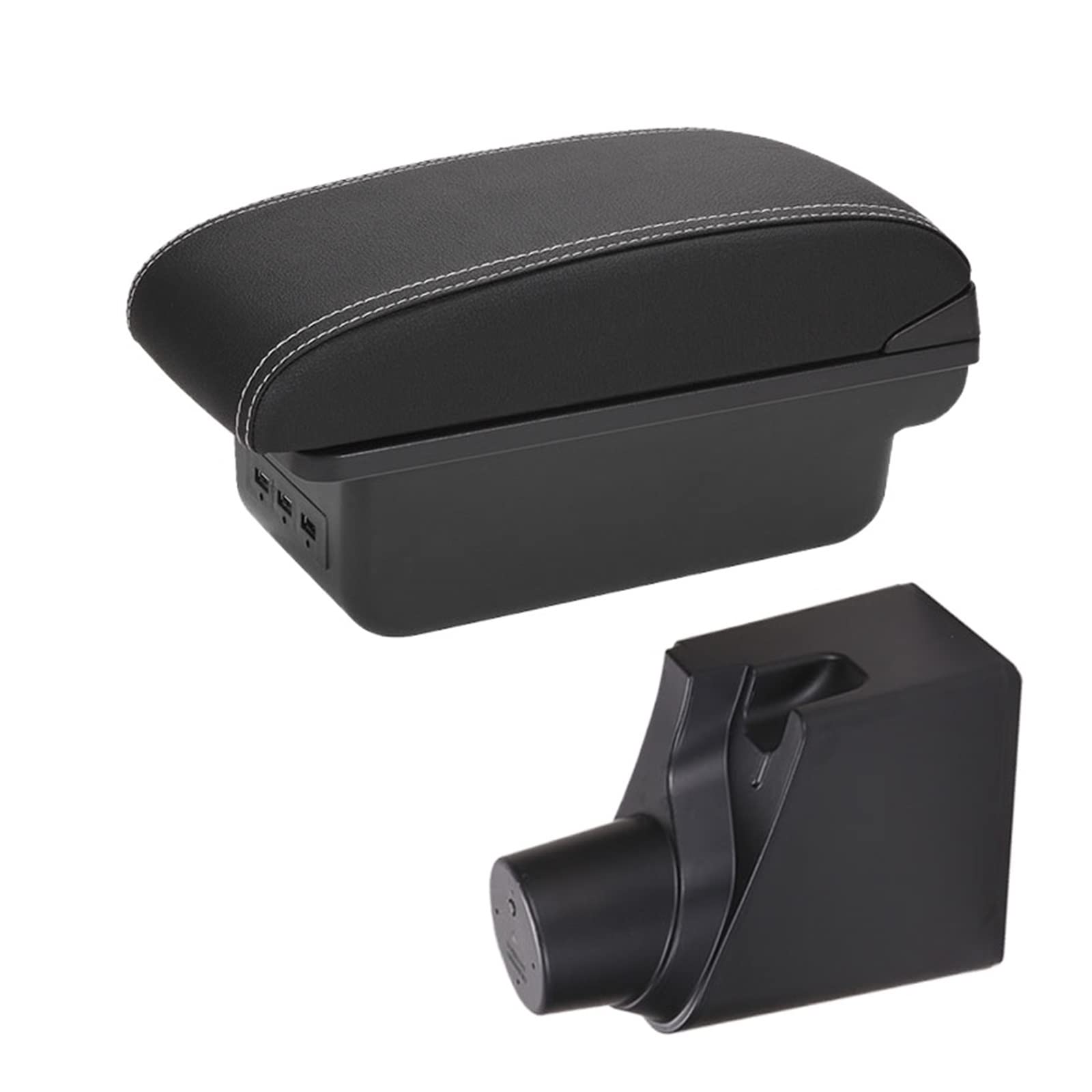 For Toyota For Yaris Hybrid 2015 2016 2017-2020 2021 Car Armrest Box Retrofit Parts Interior Details Storage Box USB(B3 3USB)