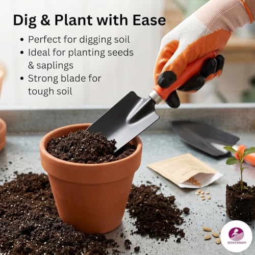 Image of Divayanshi 7 Pcs Gardening Tools Kit | Complete Garden Set with Gloves & Plant Cutter | Easy Grip, Lightweight & Durable Tools for Home Gardening