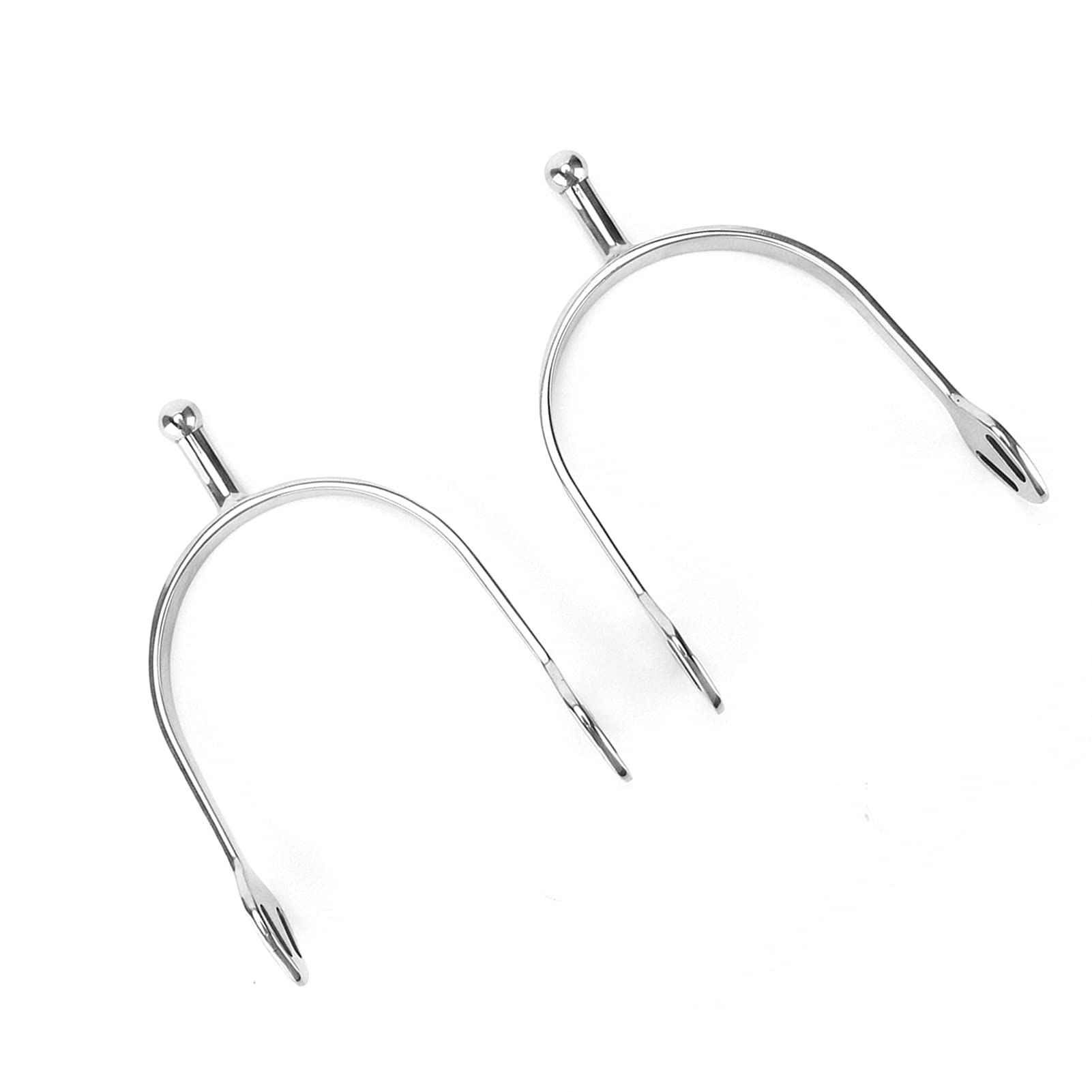 Espuelas de Acero Inoxidable para Caballos, espuelas de Montar inglesas de Cabeza Redonda inofensivas para el Caballo para Botas ecuestres Amantes de la equitación