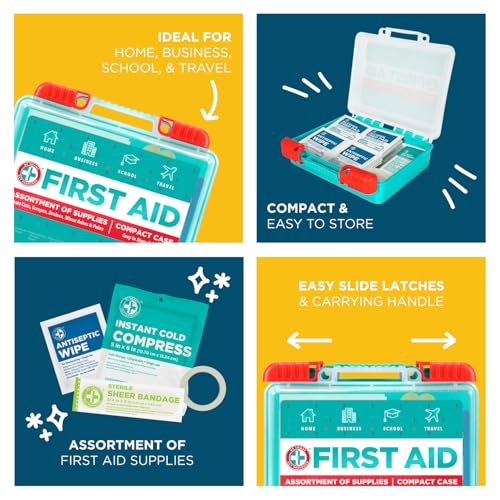 Be Smart Get Prepared 85 Piece First Aid Kit: Clean, Treat, Protect Minor Cuts, Scrapes. Home, Office, Car, School, Business, Travel, Emergency, Survival, Hunting, Outdoor, Camping & Sports, FSA HSA - Image 6