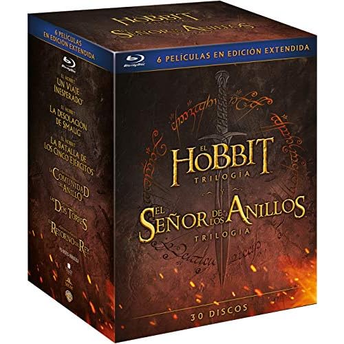 El Hobbit Trilogía - El Señor de los Anillos Trilogía [30 discos] [Blu-ray]