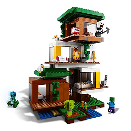 LEGO 21174 Minecraft Das moderne Baumhaus Spielzeug, Set für Jungen und Mädchen ab 9 Jahren mit Figuren – Ansicht 2
