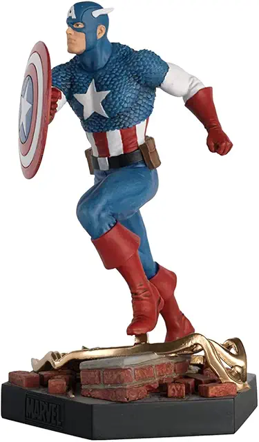 Figurina Captain America Marvel Avengers in Posa di Battaglia Scala 1:18 - Collezione Eaglemoss