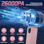 Aspirateur de voiture sans fil, aspirateur à main petit, aspirateurs portables 26000PA puissants, USB, 3 modes, mini aspirateur pour maison, bureau, voiture, animaux de compagnie, cuisine