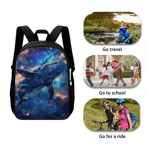Galaxy Whale Print School Bag For Kids Boys Cool 17 Inch Large Durable Book Bag Double Zipper Lightweight Comfy Padded Student Backpack4