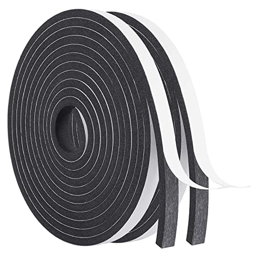 Up To 40% OFF Door Weather Stripping, 1/2" W X 1/4" T Foam Seal Tape for Window Sound Proof Insulation Total 26 Ft, 13ft x 2 Rolls