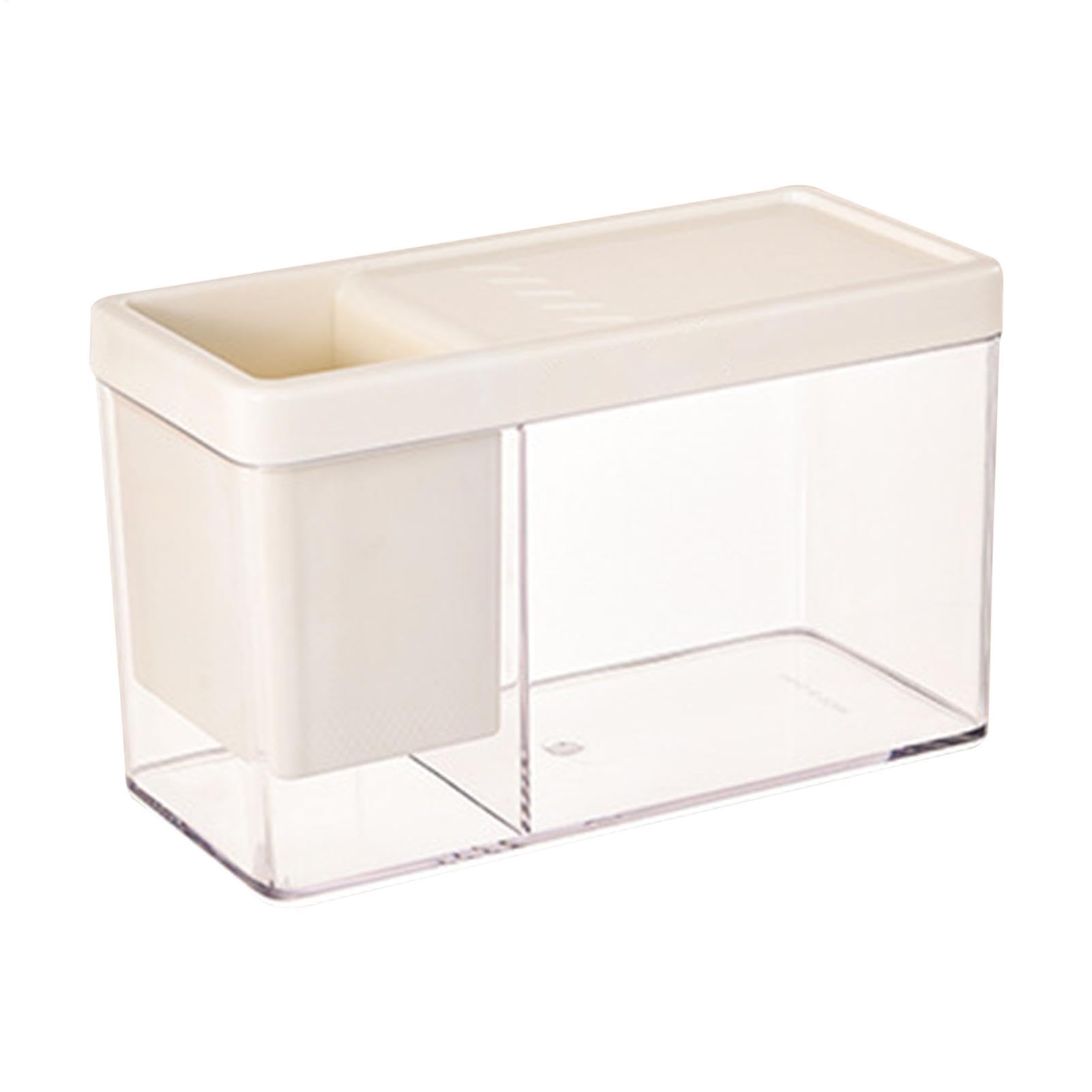 Betta Fish Tank,Transparent Fish Tank - Small Betta Desktop Fish Bowl Organizer for Shrimp, Small Crab Habitats