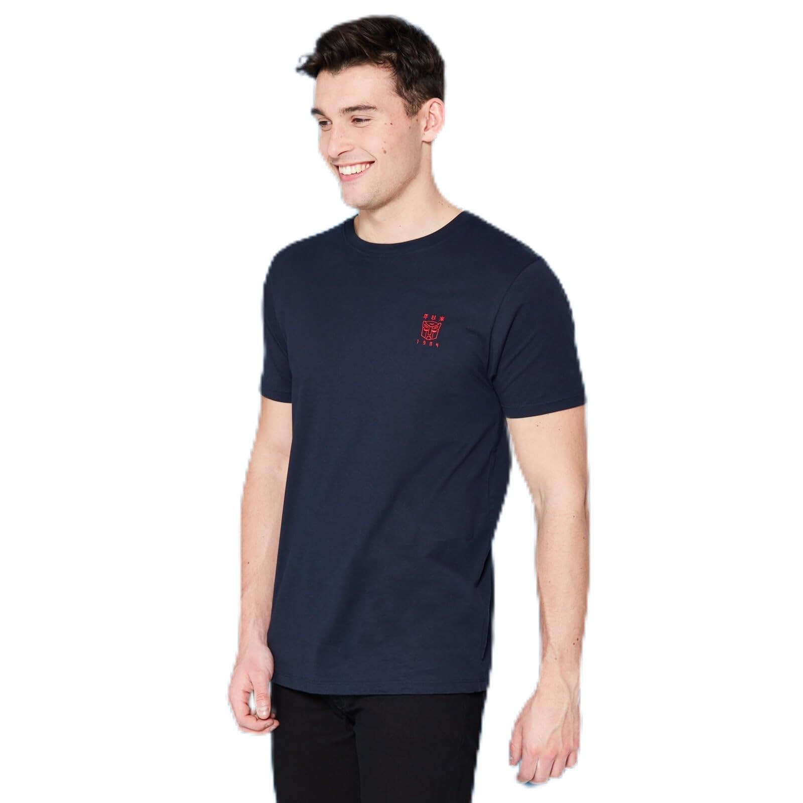 Transformers Unisex Navy Autobot Embroidered Emblem Men's T-Shirt - | Size: Large
