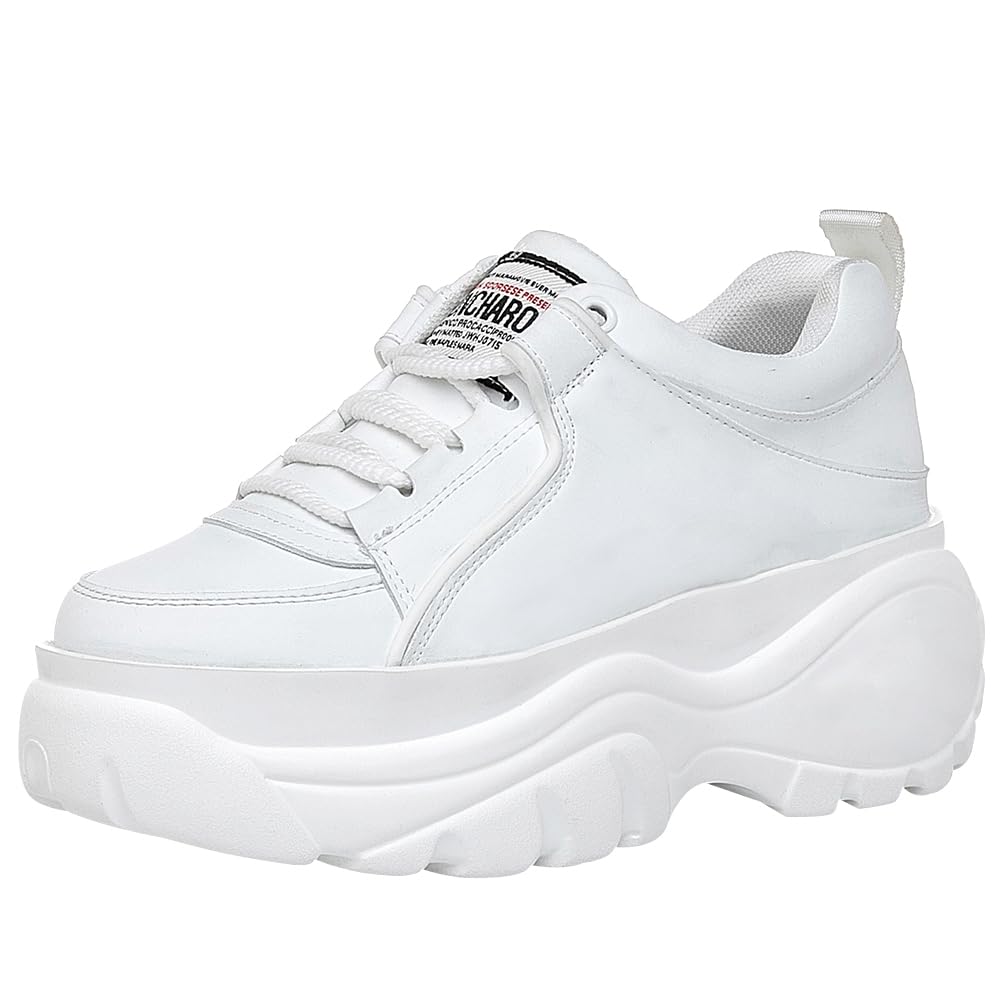 ANUFERWomen's High Platform Chunky Trainers Casual Lace-up Sports Dad Shoes