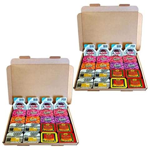 Individual Jam Portions Selection- Breakfast Jams, Spreads, Preserves, Honey, Nutella and Marmalade (20) Cover