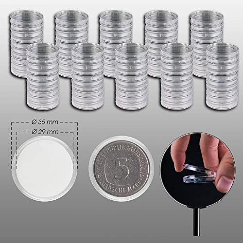 Cápsulas para monedas diámetro 29 mm Prophila para guardar monedas de colección 4