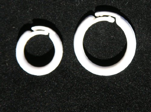 White Plastic Split Rings for Shades & Valances, Large, 25/pkg
