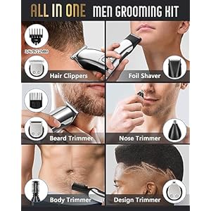 Ufree Beard Trimmer for Men, Waterproof Electric Razor for Nose, Body, Face and Mustache, Cordless Hair Clippers Shavers for Men Grooming Kit, Gifts for Men Husband Father Ufree Beard Trimmer for Men Waterproof Electric Razor for Nose Body Face and Mustache Cordless Hair Clippers Shavers for Men Grooming Kit Gifts for Men Husband Father