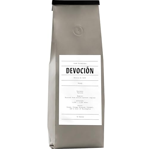 Honey House Blend - Café 100% colombiano en grano entero, 12 onzas