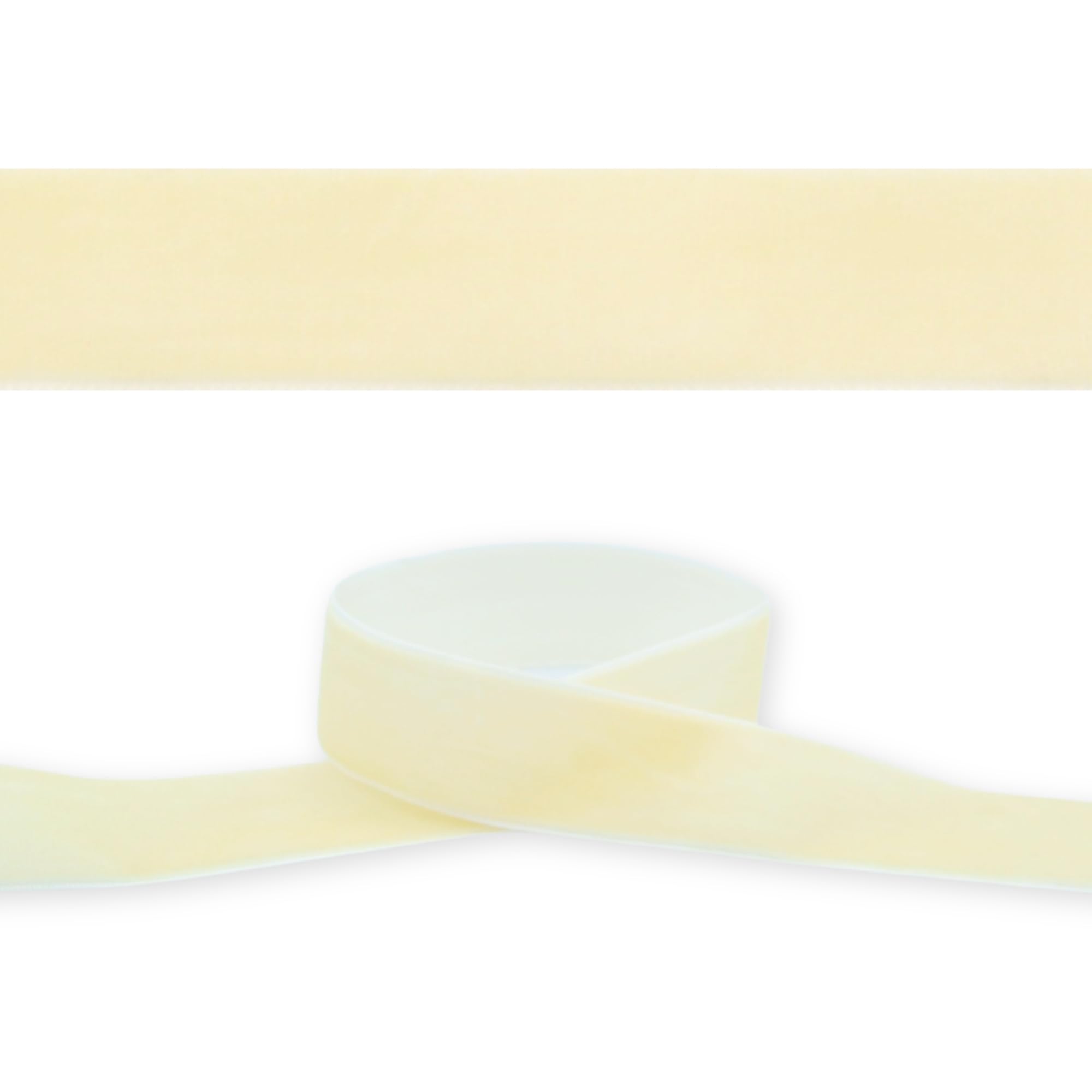 celloexpress 25mm Cream 028 Velvet Ribbon - High Density Single Faced Gift Wrap Bow Making (3m) โ image 1