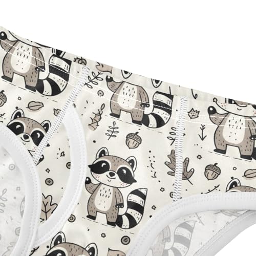 Cute Raccoon Animal Boys' Underwear 100% Cotton Boys' Briefs Soft Toddler Underwear4