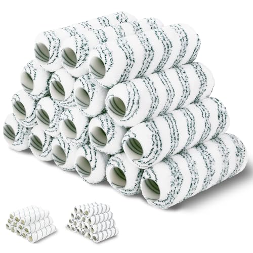 PinStone 18 Pack 9 x 3/4 Nap Microfiber Paint Roller Covers Non-Shedding