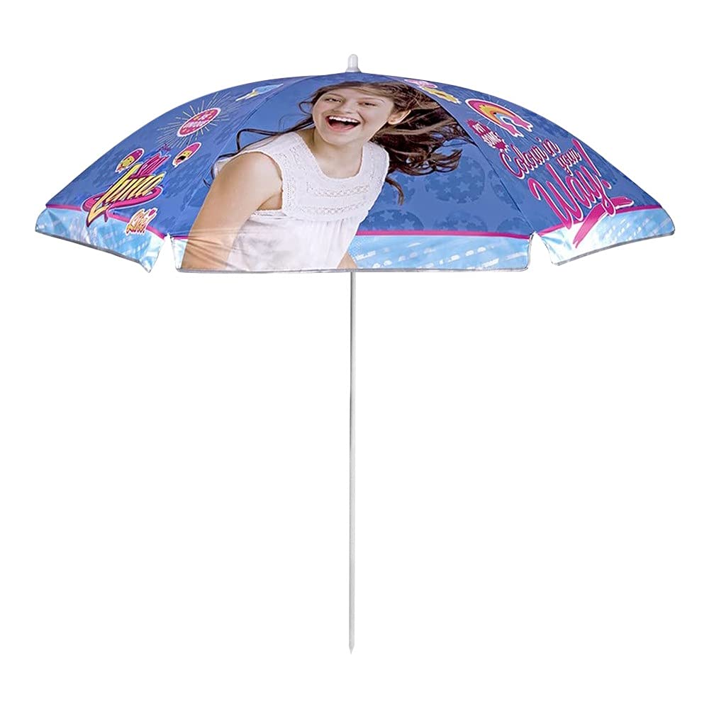Mediawave Store - Sombrilla SoyLuna para niños de playa, parasol para exterior, mar, playa, jardín, personaje, cartón animado, diámetro 130 cm, bolsa para el transporte.