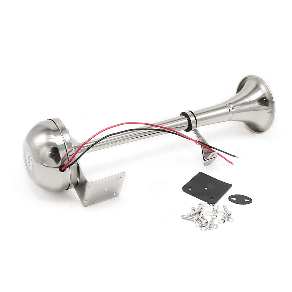 Tromba elettrica a tromba singola da 12 V. Tromba per barche marine. Tromba ad aria elettrica da 125 dB per auto, camion
