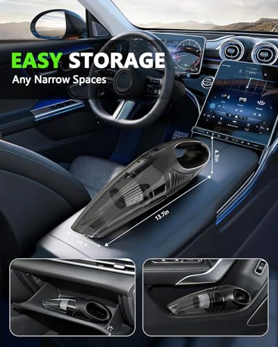 Image of Handheld Vacuum Cordless, Portable Car Vacuum, Black