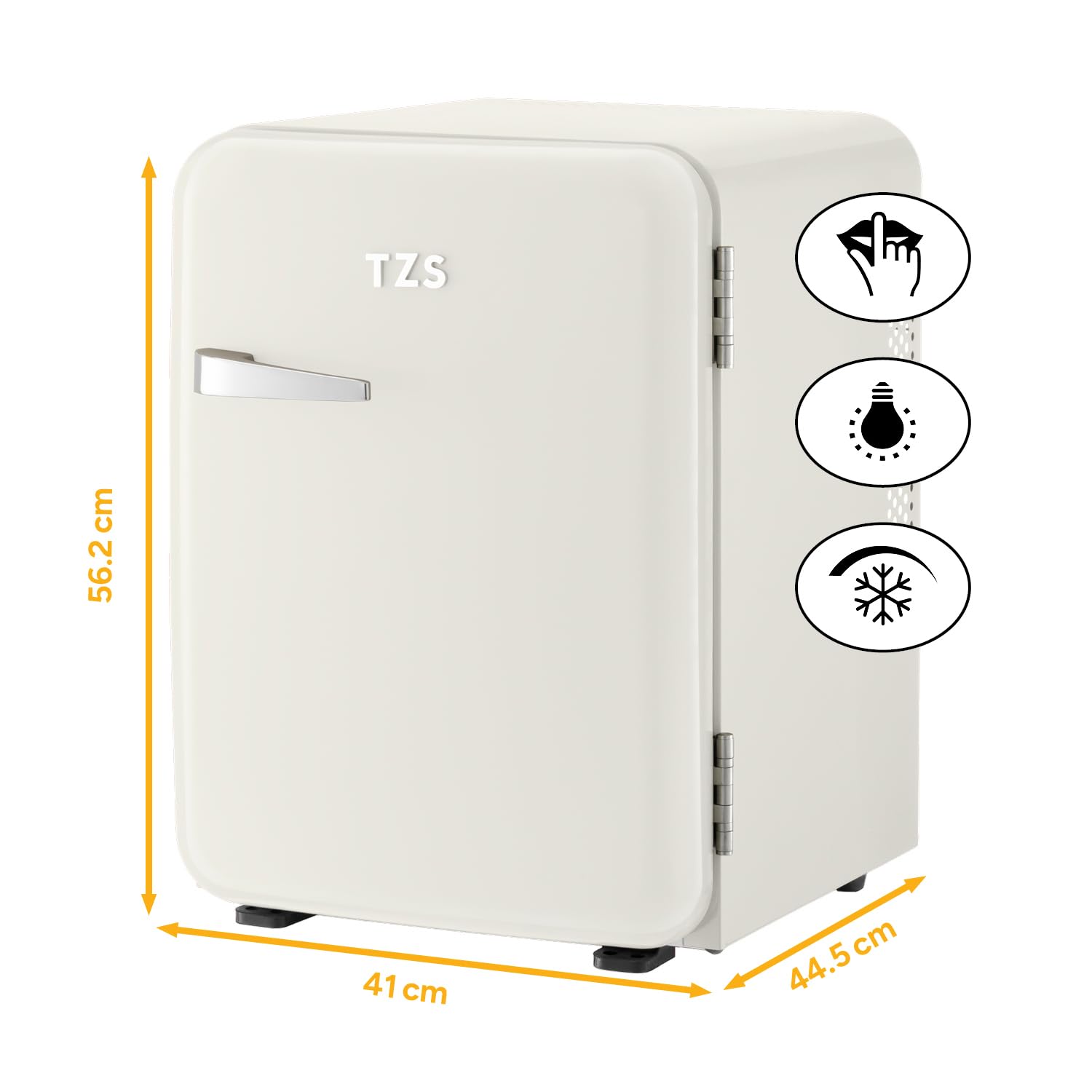 TZS First Austria Mini Réfrigérateur Rétro 40L silencieux - Petit Minifrigo design vintage - Crème