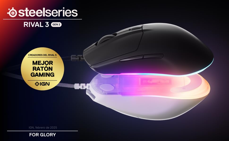 SteelSeries Rival 3 Gen 2 Gaming Mouse - White - image 6