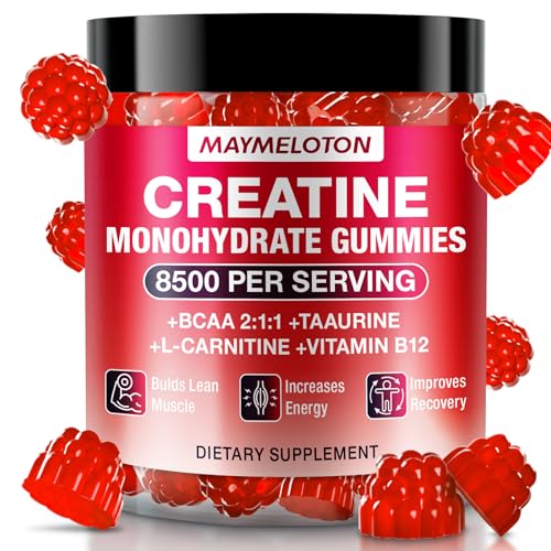 Creatine Monohydrate Gummies for Men & Women, 120 Count Raspberry Flavor Creatine Gummies, The Optimal Choice for Fitness, Sports, and Physical Training