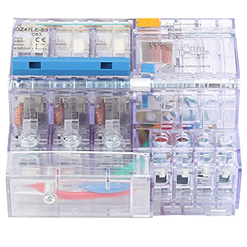 Disjoncteur plastique DZ47LE 63 pour éliminer les risques de fuite électrique 400V