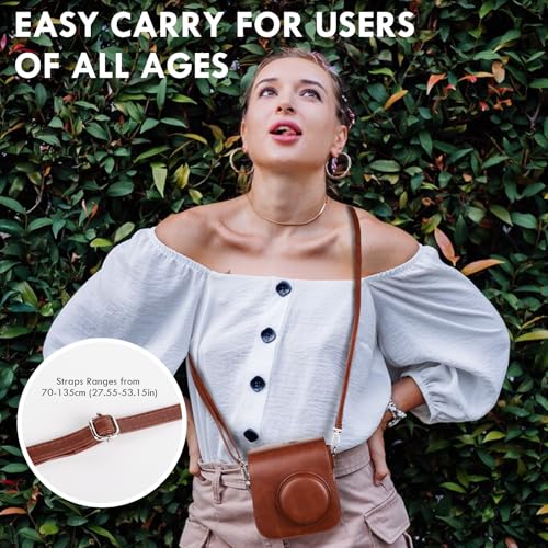 Funda para cámara Fuji Mini SE/7 Plus en cuero sintético miniatura 6